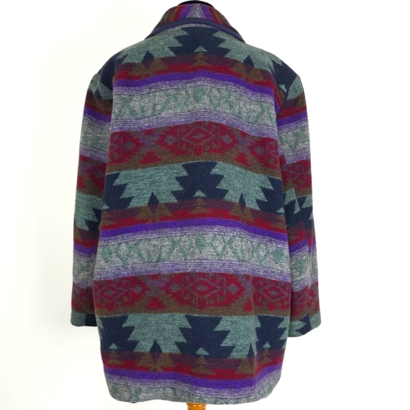 Julia Klein Vintage southwestern cotton Blend Coat 2X - Picture 3 of 9